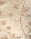 Beige Dainty Floral Flock