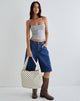 Image of Sota Polka Twill Bag in White and Black