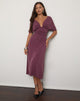 Image of Soma Batwing Midi Dress in Cupro Deep Purple