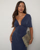 Image of Soma Batwing Midi Dress in Cupro Navy