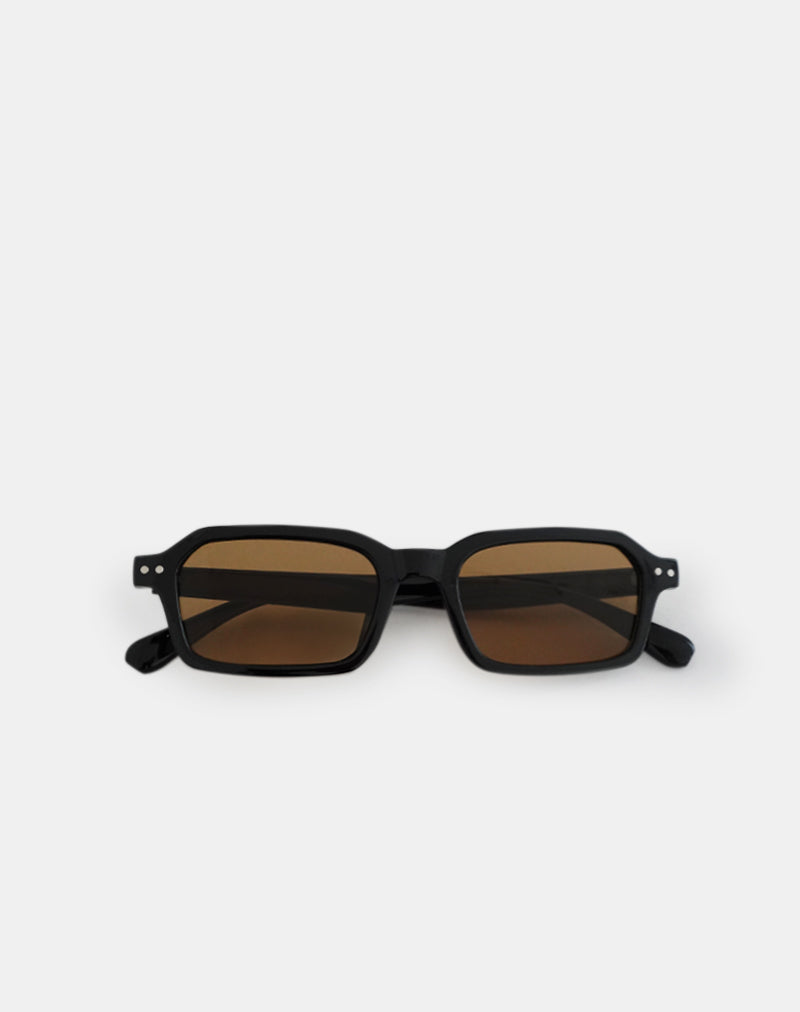 Lunettes de soleil Sorello noires avec verres orange