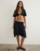 Image of Nestapa Tie Waist Midi Skirt in Black