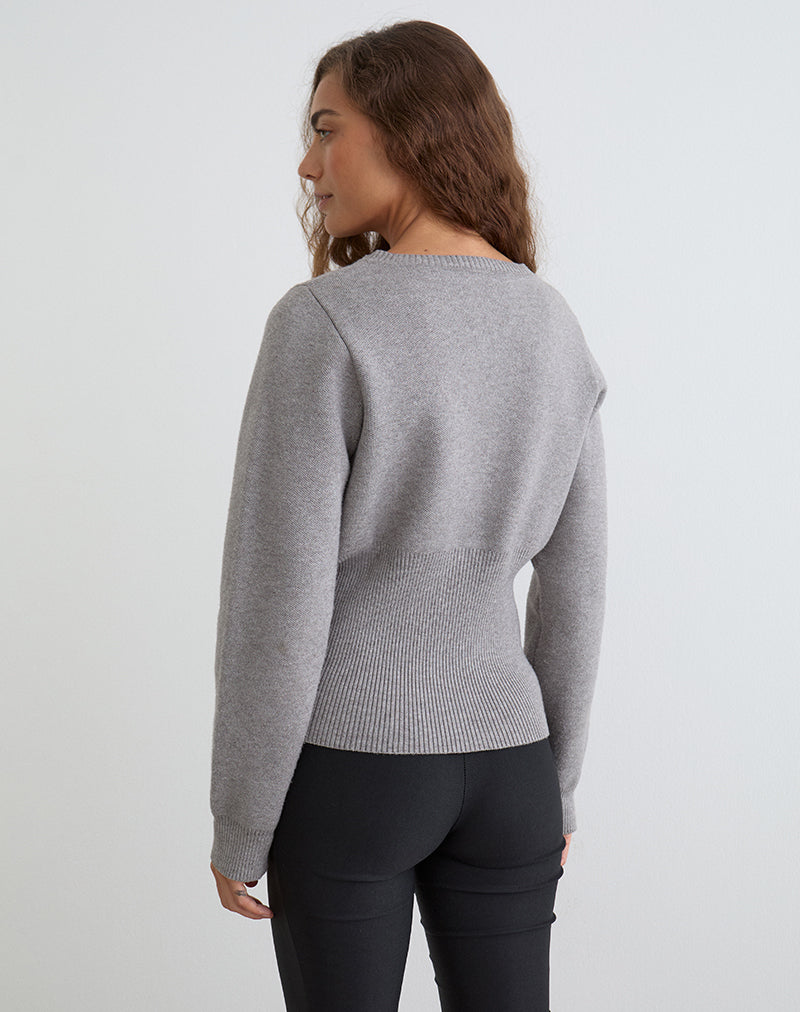 Afbeelding van Subra vest met lange mouwen in grijs