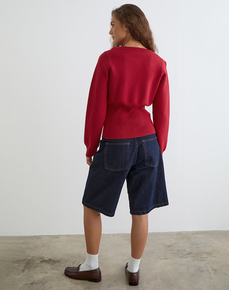 Afbeelding van Subra Vest met lange mouwen in Rood