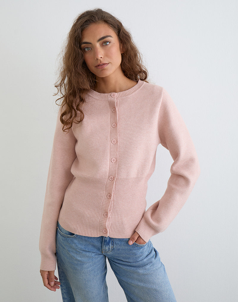 Subra vest met lange mouwen in roze