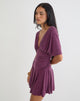 Image of Sunmi Mini Dress in Cupro Deep Purple