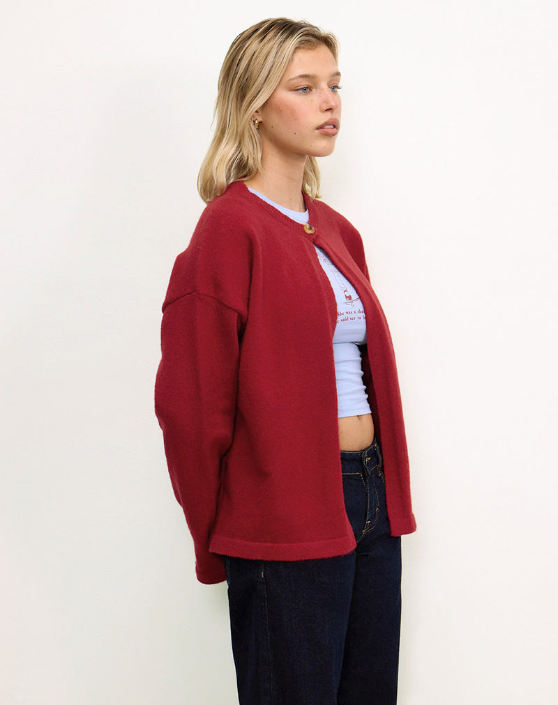 Cardigan Maureen en rouge