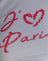 Bianco con grafica I Love Pari