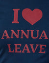 Navy with Red I Love Annual Leave Graphic