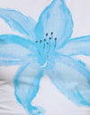 White Painted Flower Blue