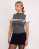 Image of Tabeya Sleeveless Knit Jacket in Grey