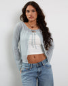Image of Tabitha Tie Front Cardigan in Powder Blue