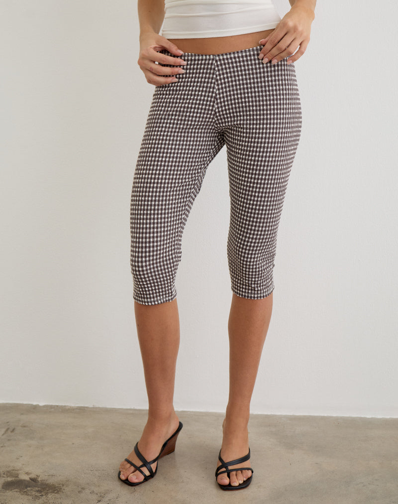 Tako Capri in Seersucker Gingham Brown