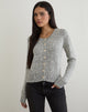 Image of Talira Cardigan in Knit Dark Grey Marl
