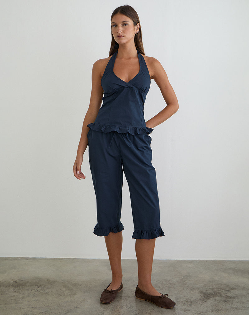 Image of Tenison Capri Trouser in Dark Navy