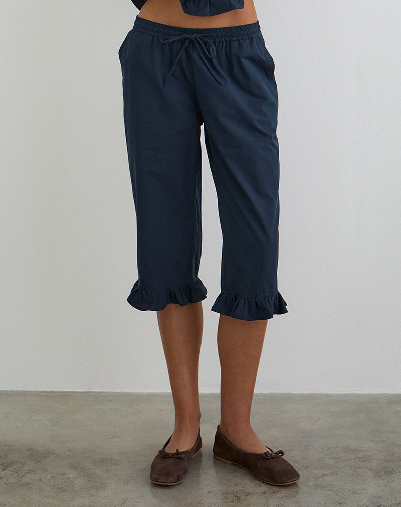 Image of Tenison Capri Trouser in Dark Navy