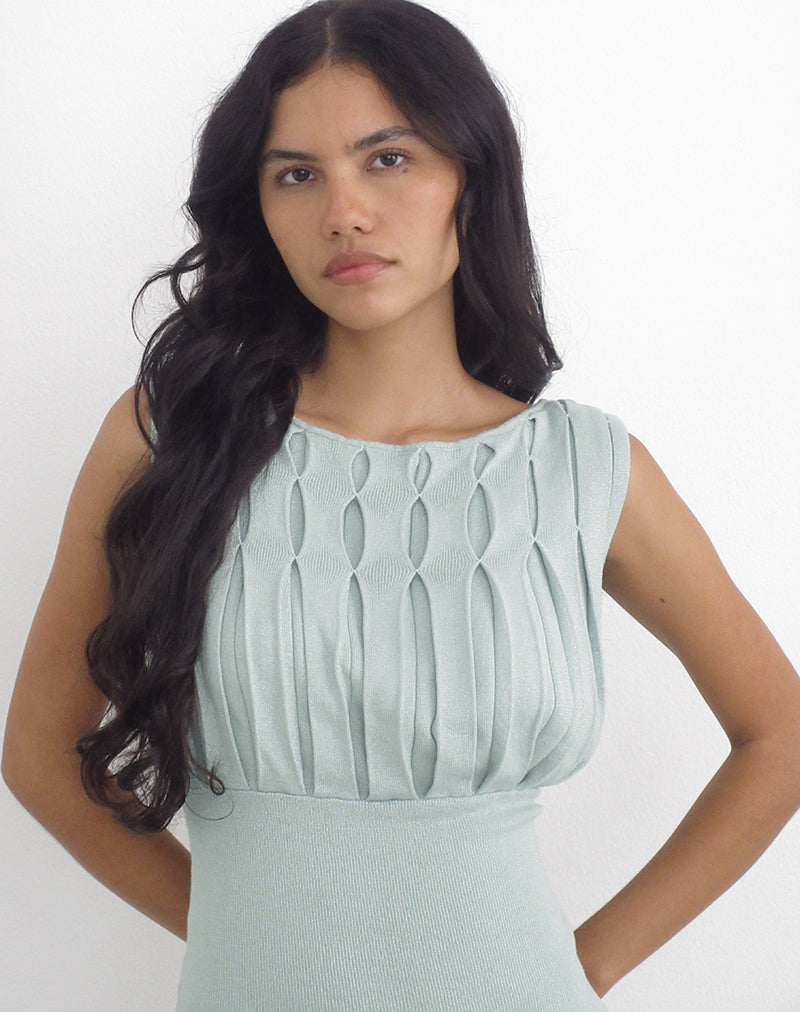 Image of Tapasya Top in Shimmer Lurex Mint Green