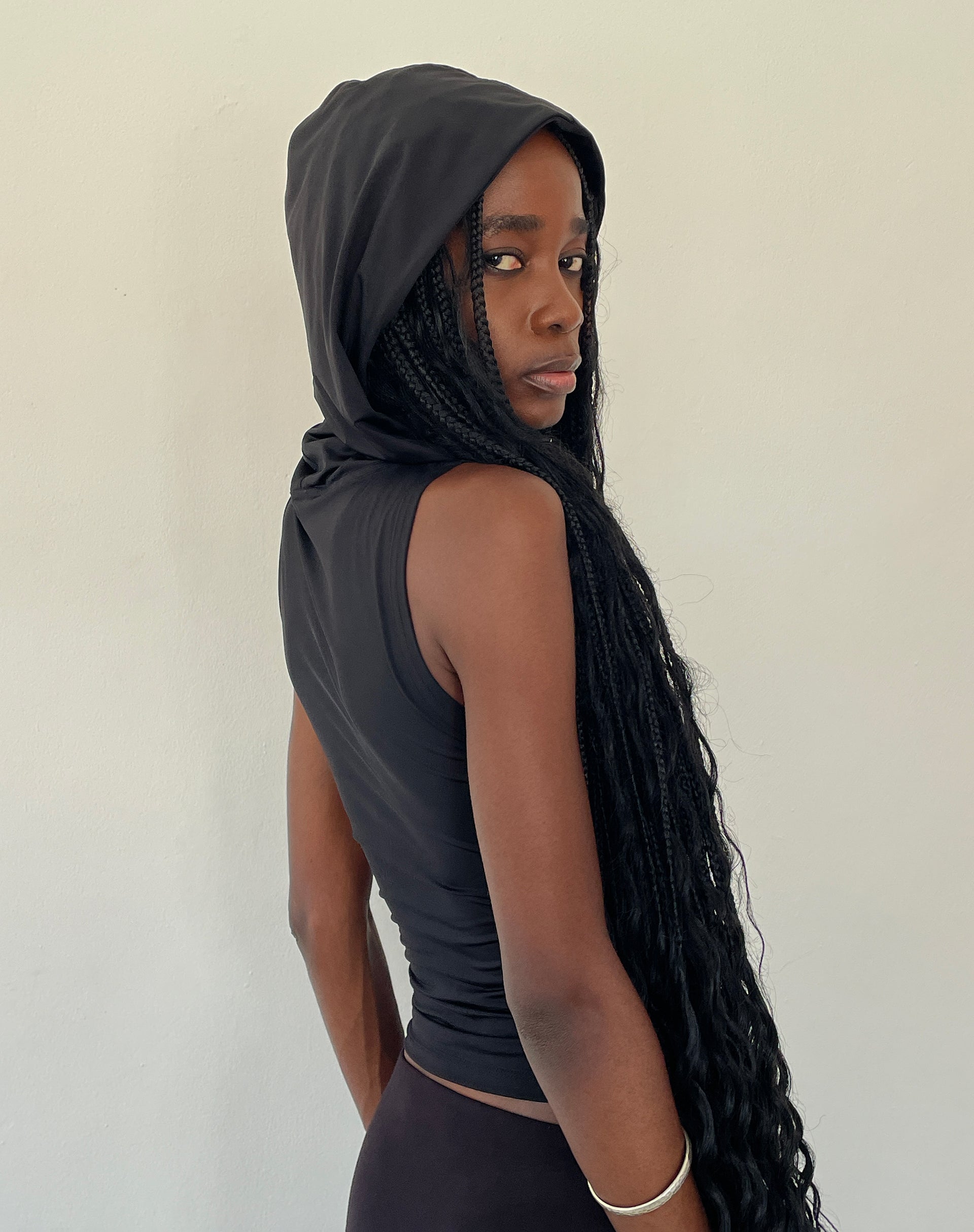 Black Hooded Tank Top | Tapia – motelrocks-com-eur