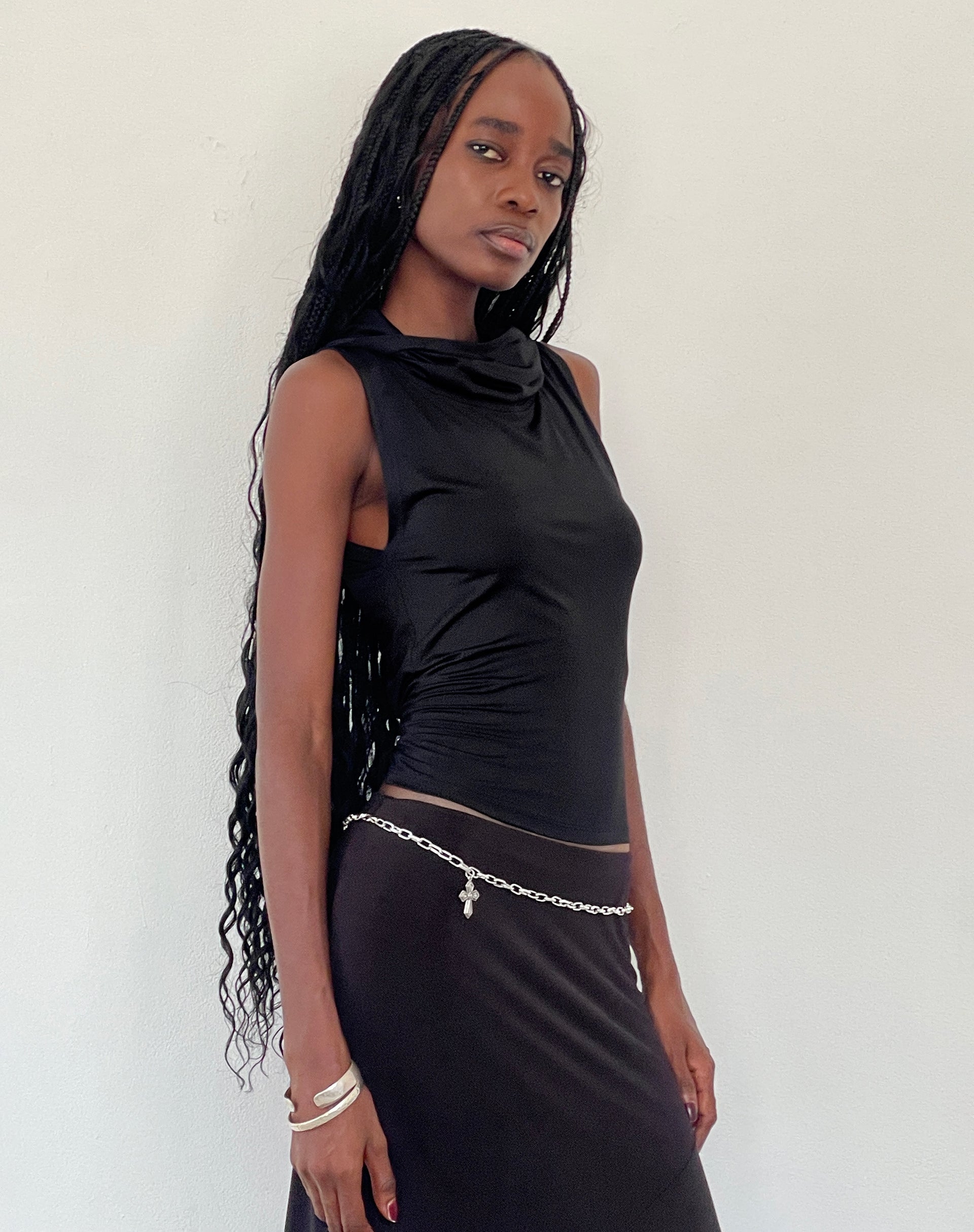 Black Hooded Tank Top | Tapia – motelrocks-com-eur