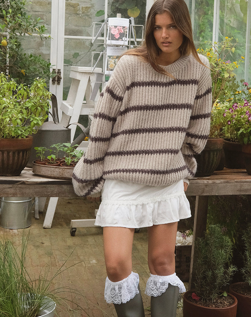 Image de Namirta Jumper in Mono Stripe Oat