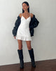 Image of Tavita Frill Mini Dress in White