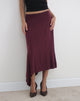 Image of Temisi Midi Skirt in Jersey Dark Plum