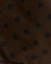 Brown with Black Polka Print