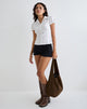 Image of Thrine Puff Sleeve Shirt in Poplin White