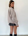 Image of Tillie Sweatshirt in Mushroom with Brown Motel Embroidery