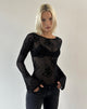 Image of Tineko Long Sleeve Top in Doodle Flock Black