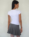 Image of Tiona Tee in White with Lace Print
