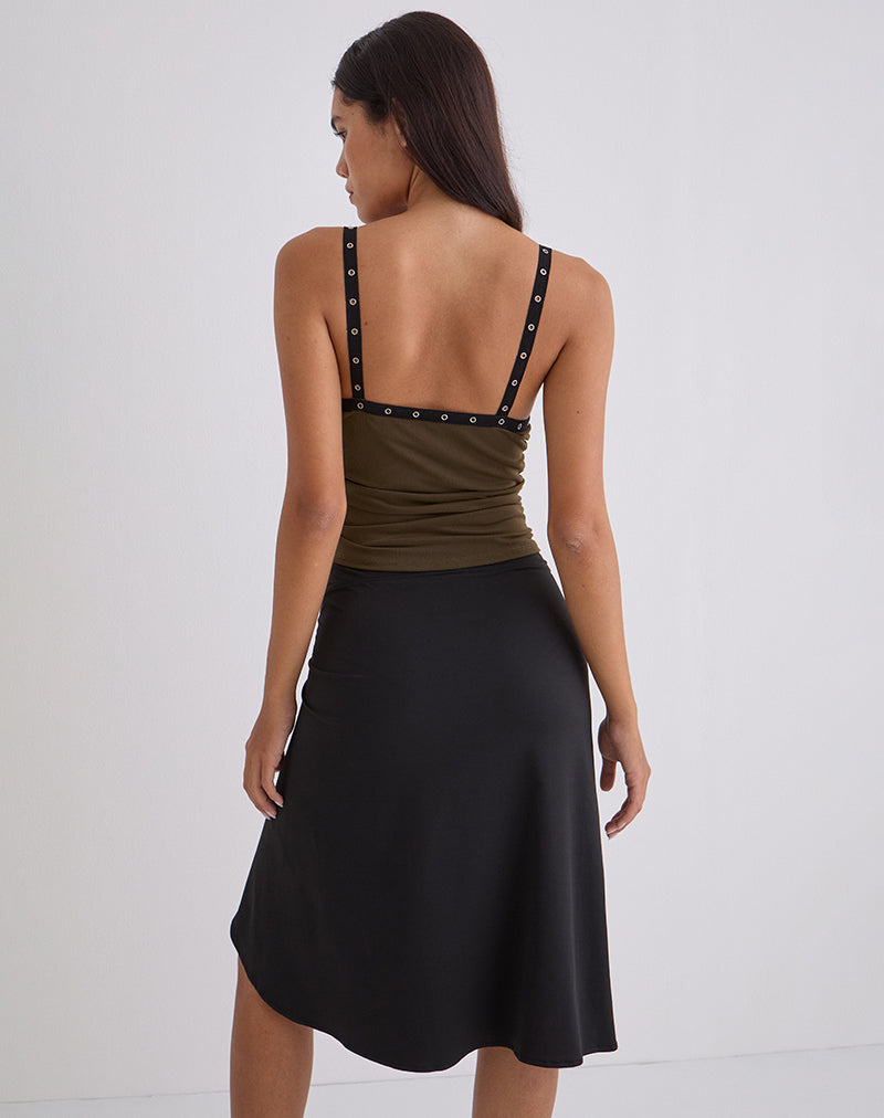 Image of Tolani Cami Top in Heavy Mesh Khaki