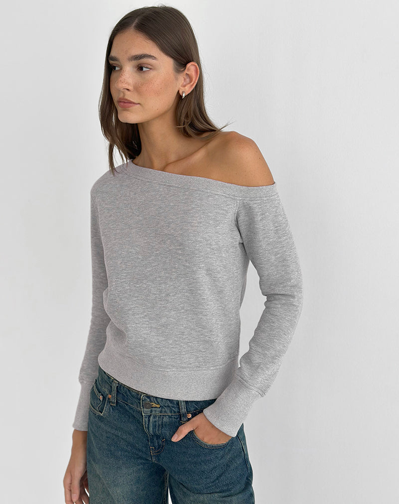 Toria Sweatshirt in Grey Marl