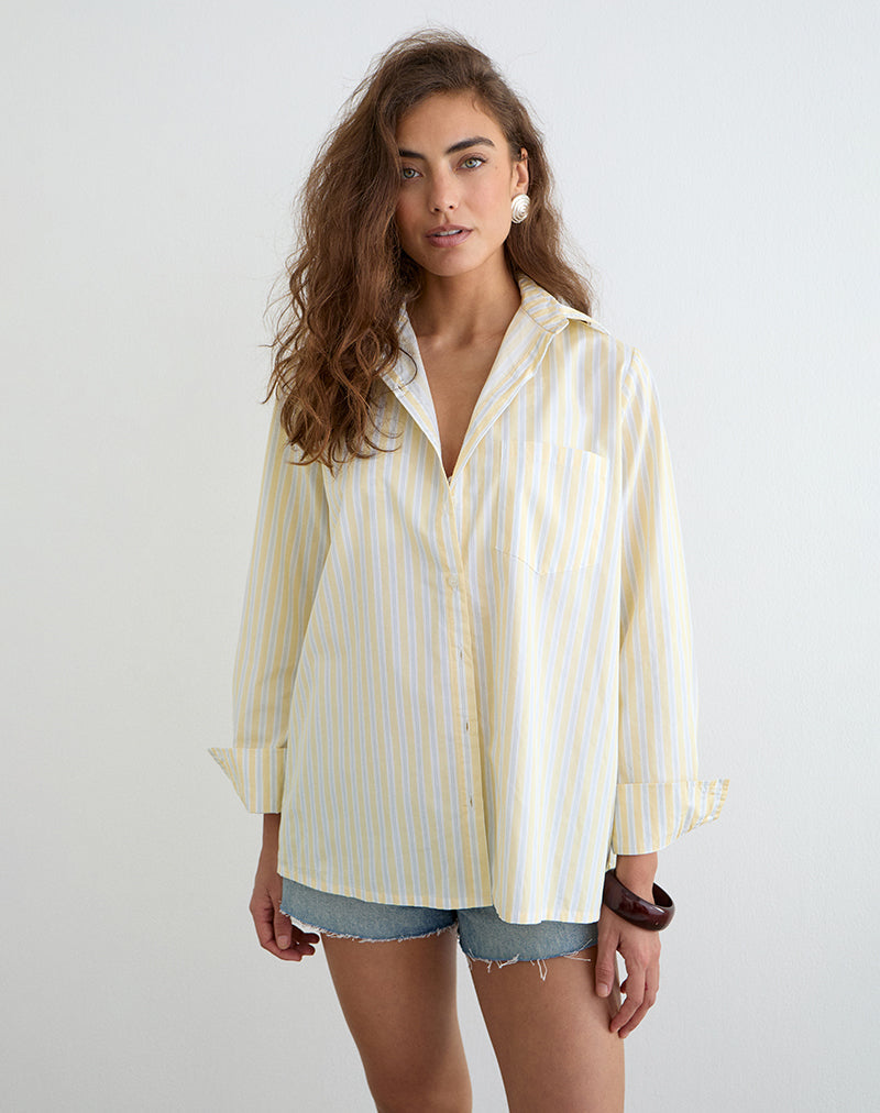 Image of Turner Shirt in Candy Stripe Yellow