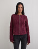 Image of Ukiyo Jacket in Faux Suede Burgundy