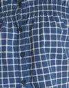 navy tartan poplin