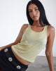 Image of Umika Vest Top in Yellow Shimmer