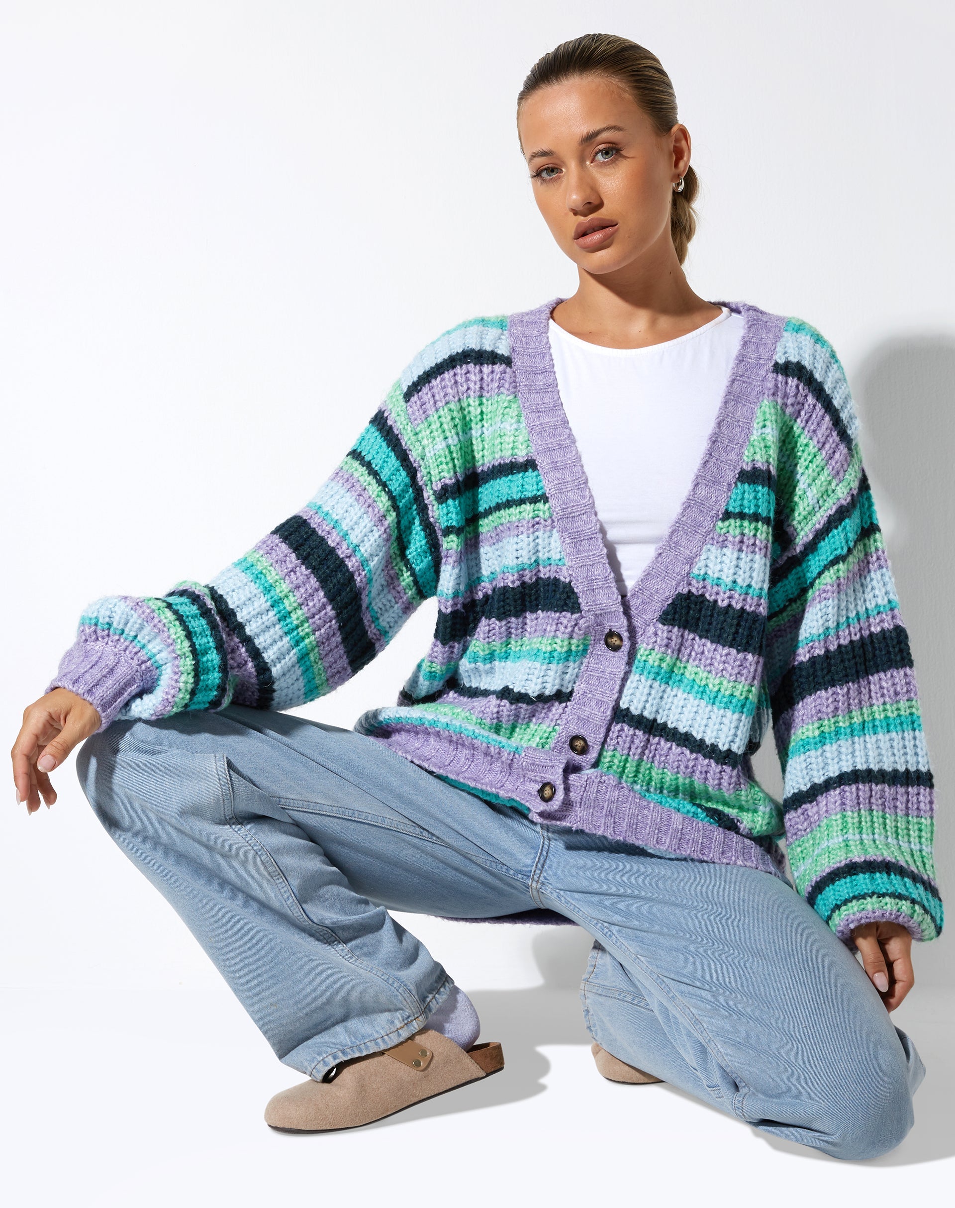 IMAGE OF Uriela Cardi in Stripe Purple