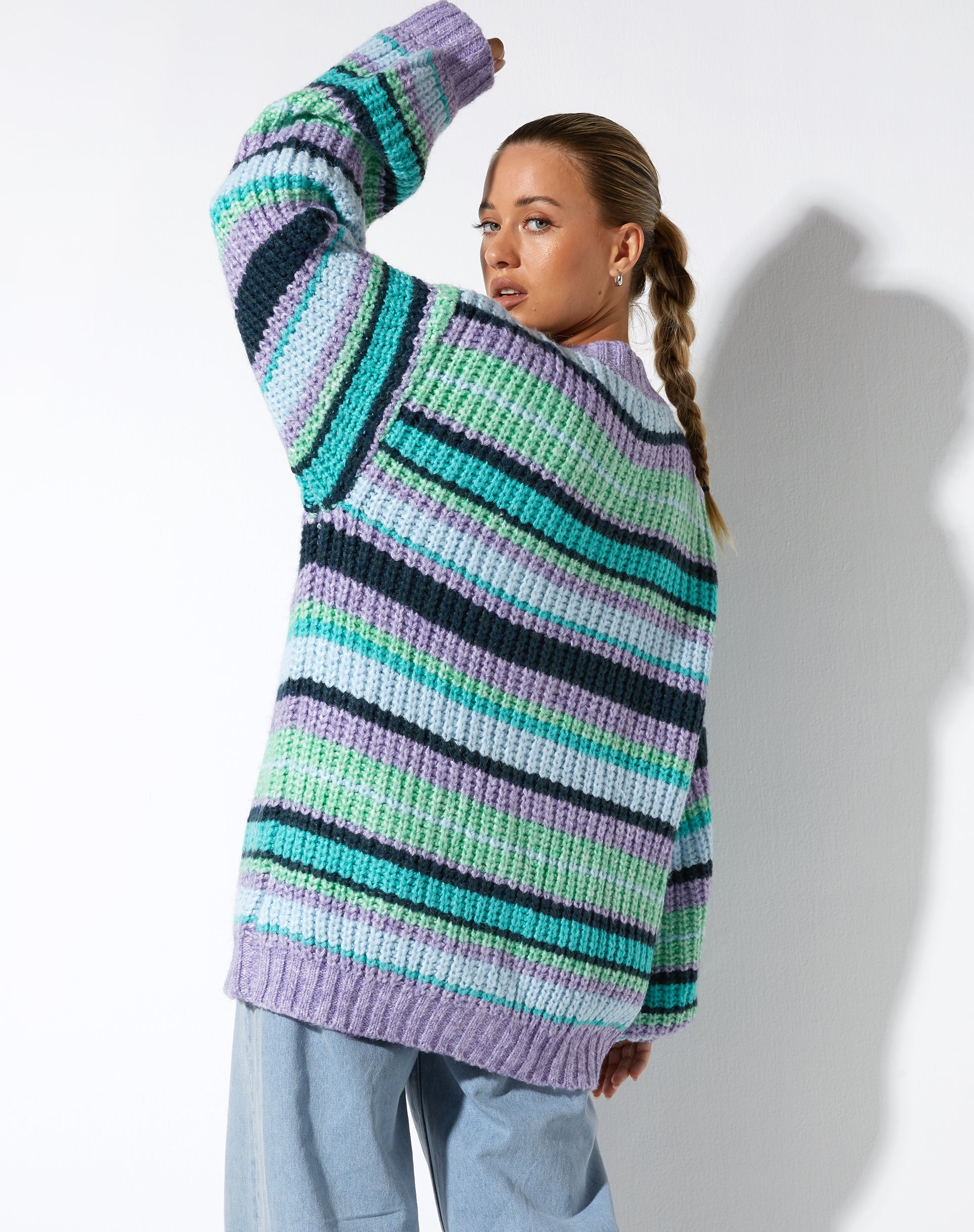 IMAGE OF Uriela Cardi in Stripe Purple