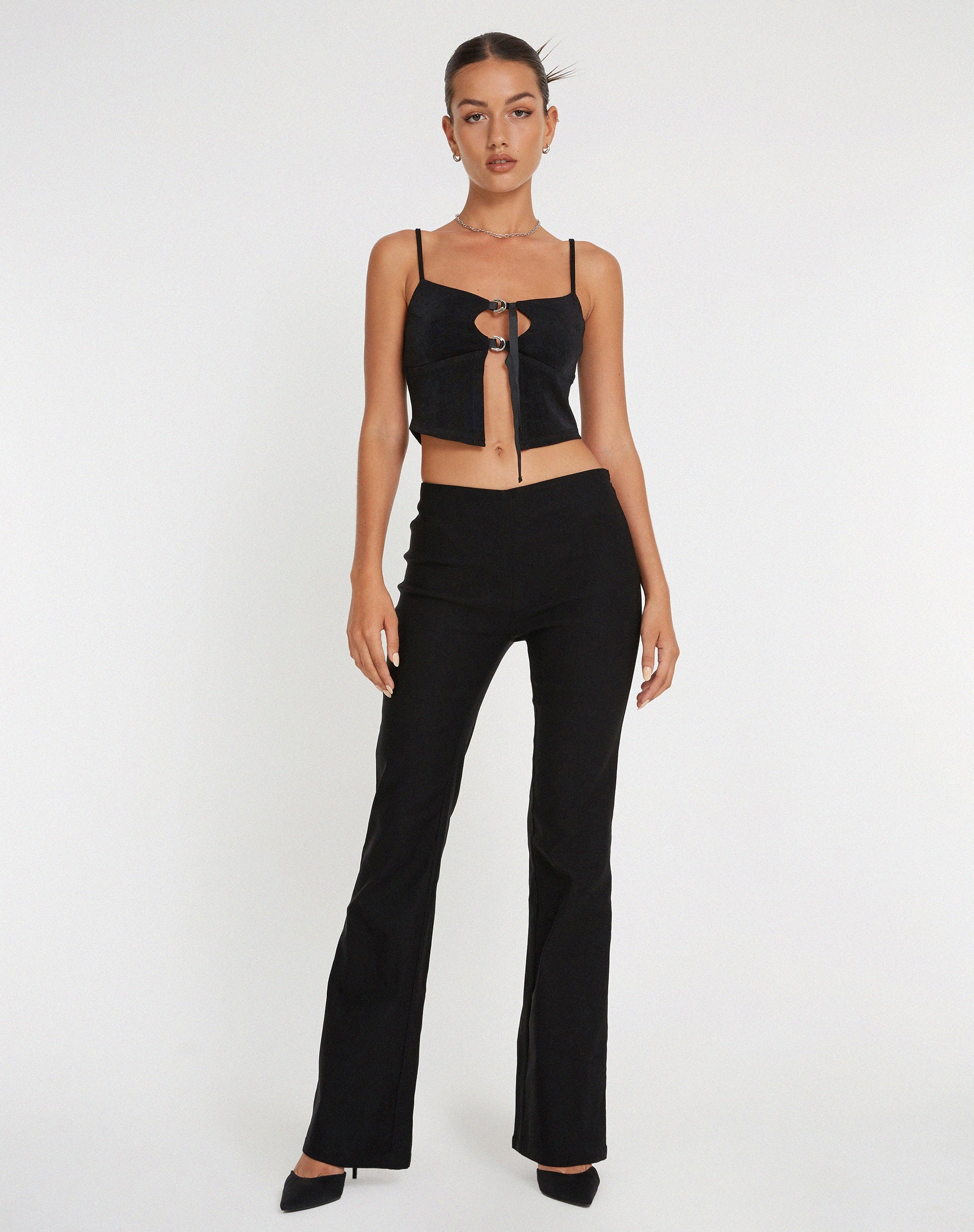 image of Velda Crop Top in Black