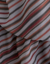 Chiffon Grey and Maroon Diagonal Stripe