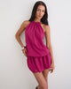 Image of Veloria Mini Dress in Dark Rose