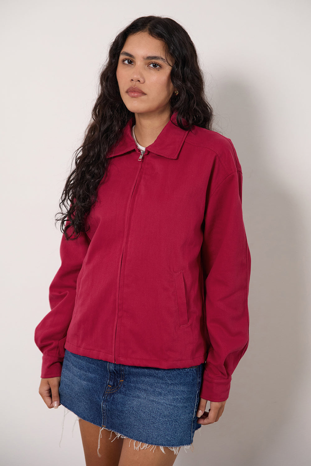 Vita Bomber Jacket in Adrenaline Red