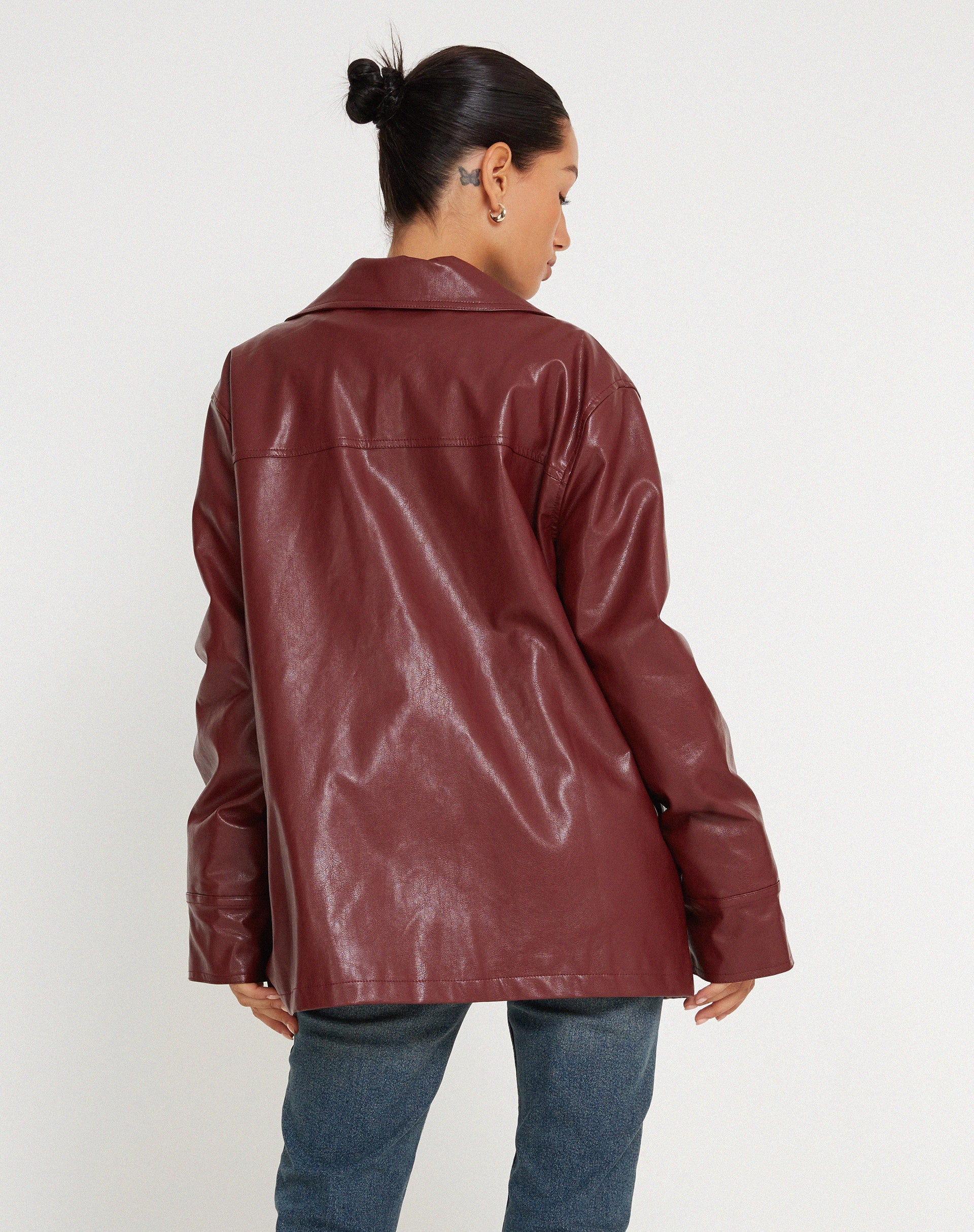 image of Walta Jacket in PU Redwood