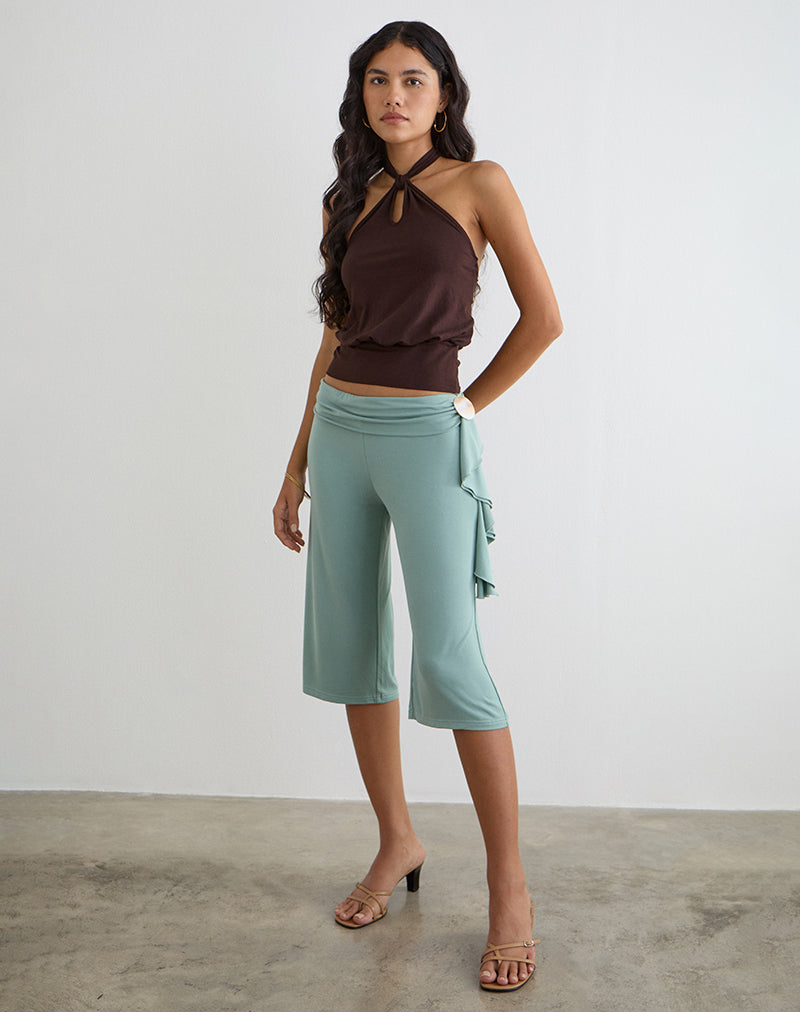 Image of Wasana Capri Trouser in Aqua Grey