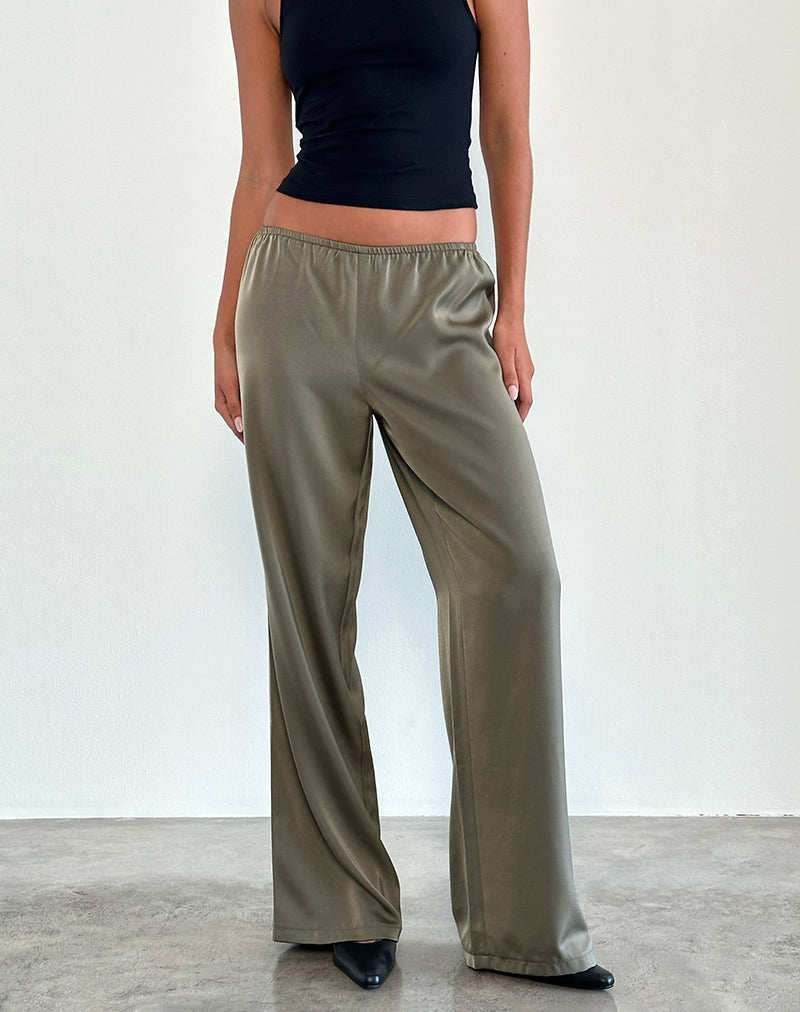 Pantalon Waski en satin sauge