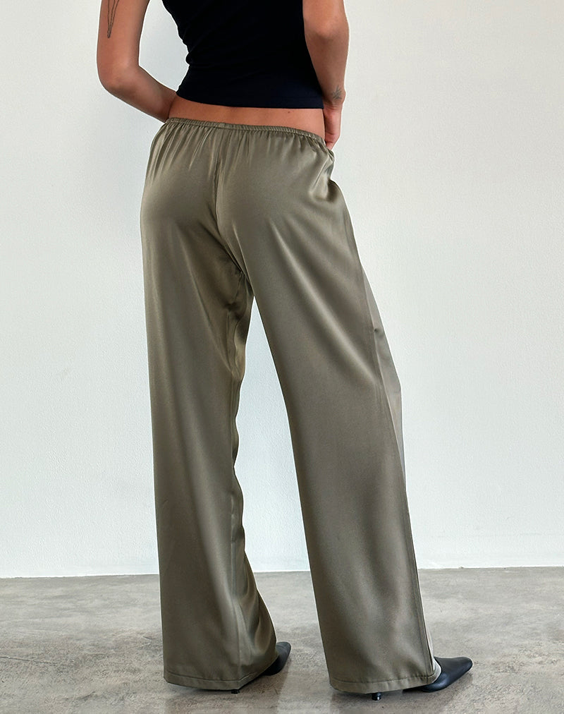 Pantalon Waski en satin sauge