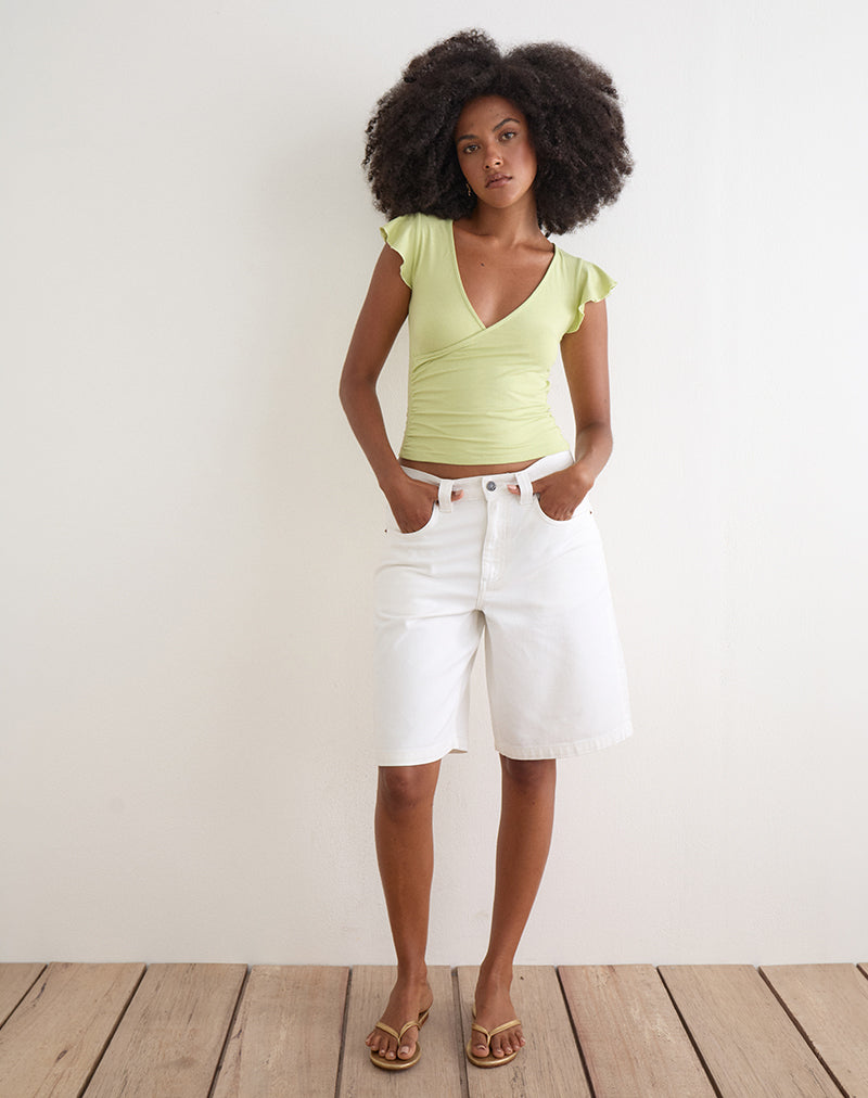 Pistachio Jersey Wrap Top | Wilkes – motelrocks-com-eur