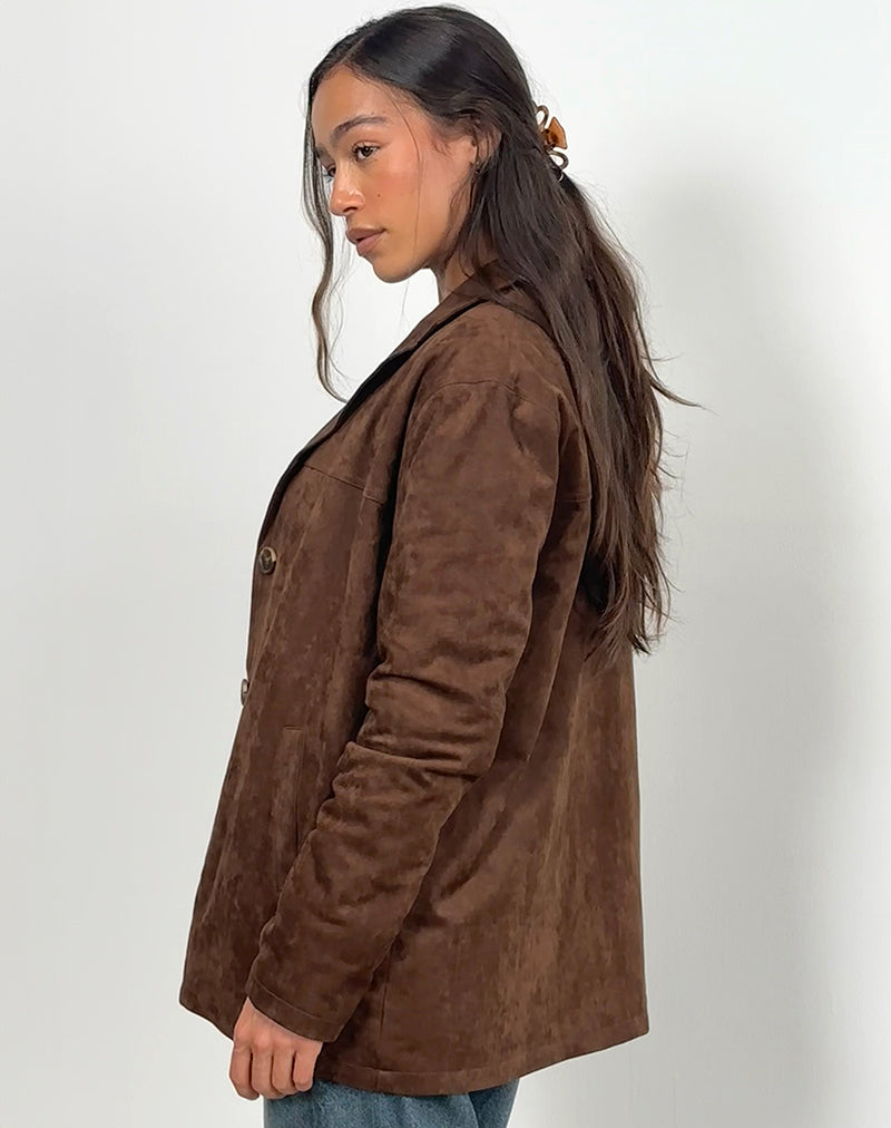 Image of Wita Jacket in Suede Brown