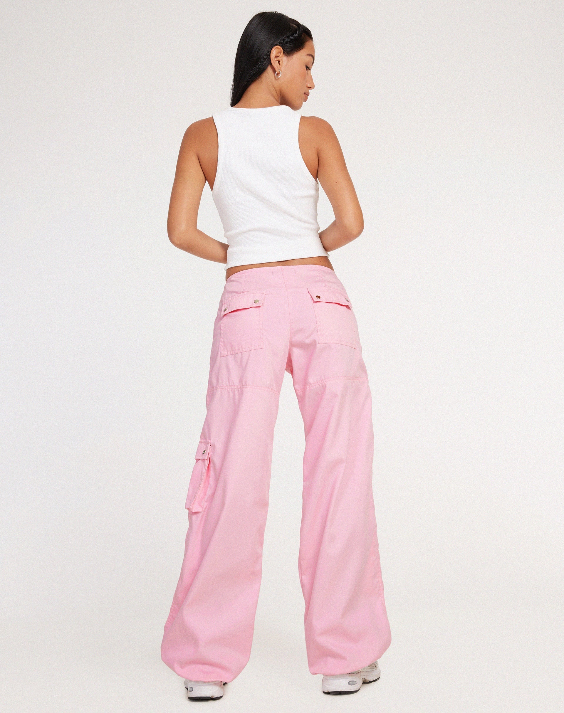 image if Xander Cargo Trouser in Cotton Drill Blush Pink